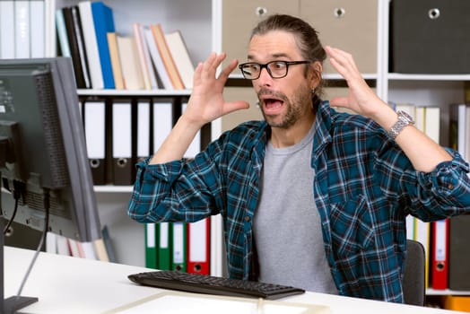 man in his office has a bad news