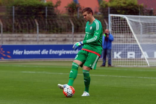 Morten Jensen,goalkeeper (Elversberg). RL SW - 15/16 - SC Freiburg II vs SV Elversberg