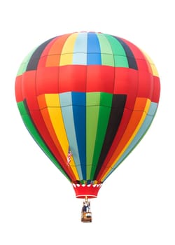 Hot air balloon isolated on white