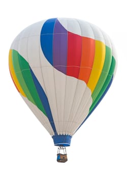 Hot air balloon isolated on white