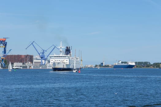 Ferry to Denmark in the port of Warnemünde