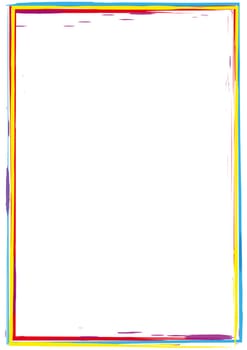 Frame brush stroke red