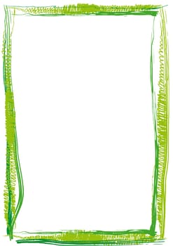 green frame brush stroke.