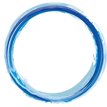 round frame blue.