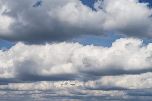 Spring clouds with blue sky,cloud formations in daylight