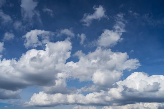 Spring clouds with blue sky,cloud formations in daylight