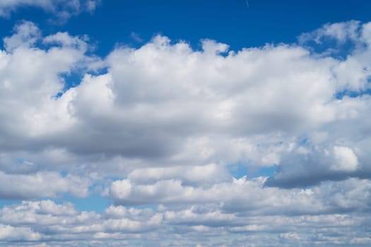 Spring clouds with blue sky,cloud formations in daylight