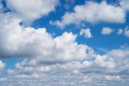 Spring clouds with blue sky,cloud formations in daylight