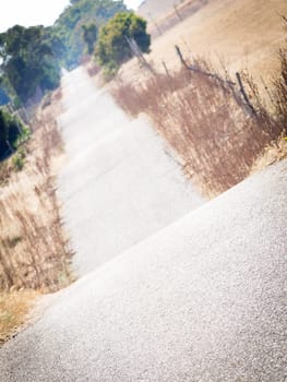 road for the drunk. Concept for road safety and risk for drive