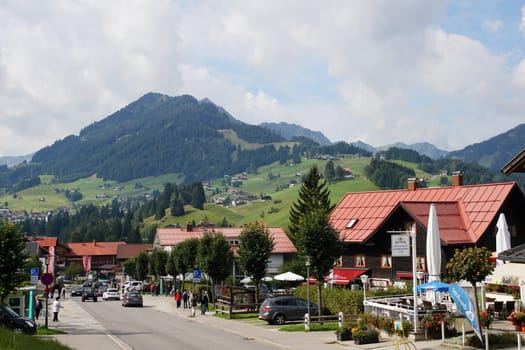 Passing through Riezlern Kleinwalsertal