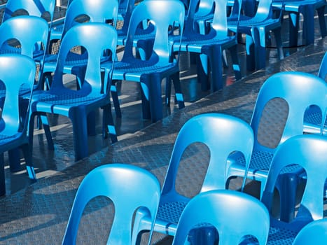 blue chairs