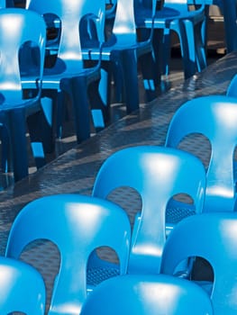 blue chairs