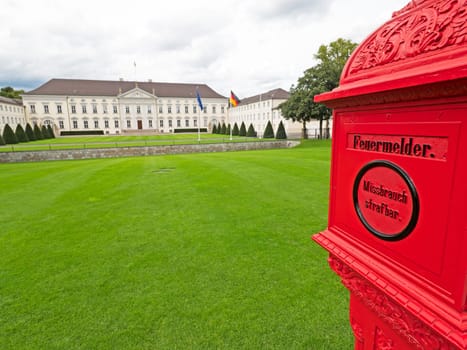 Bellevue Castle in Berlin with fire alarm