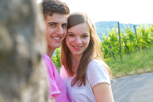 Young couple in nature