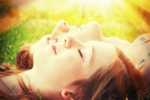 Happy couple in the sun