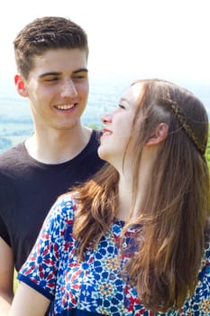 Young couple in nature