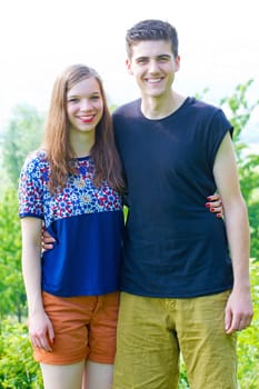 Young couple in nature