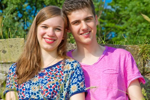 Young couple in nature