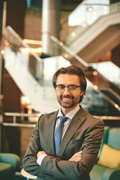 Mature businessman in elegant suit looking at camera