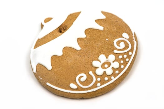 Gingerbread for Christmas,sweet baked goods on white background