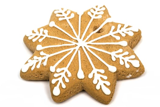 Gingerbread for Christmas,sweet baked goods on white background