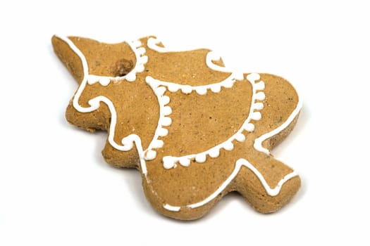 Gingerbread for Christmas,sweet baked goods on white background