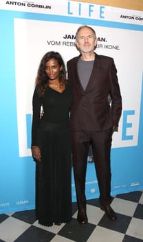 Anton Corbijn with life-time mimi O'Donnell , Premiere of Live at Abaton Kino Hamburg