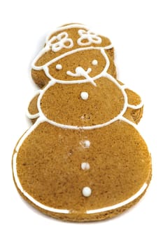 Gingerbread for Christmas,sweet baked goods on white background