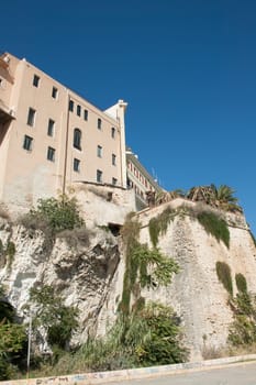 Particular of storic buildings in Cagliari