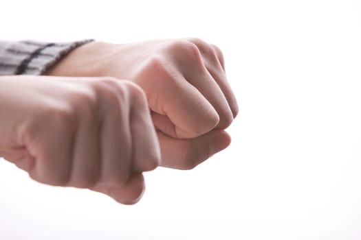 gues what's in a pair of closed fists hiding something