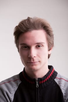 self-conscious and self confident man looking at you waiting for a discussion