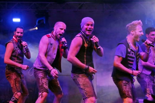 The guys from Voxxclub (Saenger / Musician) take care of the. Oktoberfest Konstanz 2015 for exuberant atmosphere