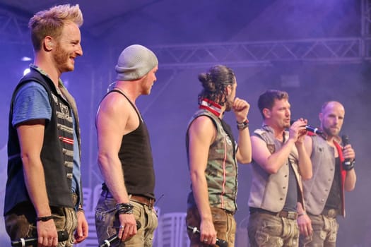 The boys of Voxxclub (Saenger / musician) at Oktoberfest Konstanz 2015