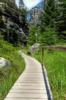 Czech geology, nature landscape, Teplicke rock, Adrspasko-Teplicke rock
