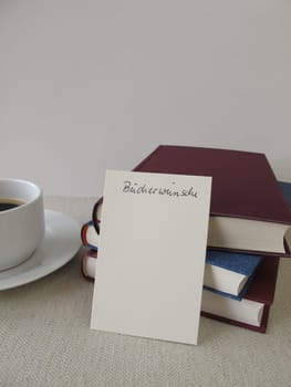 Books and a note for book requests