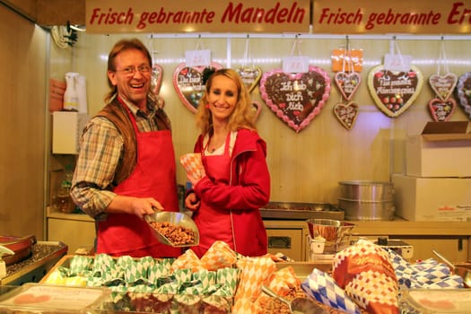 Freshly baked almonds,stomach bread and gingerbread hearts belong to every fair and of course to the . Oktoberfest Konstanz 2015