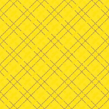 Yellow seamless mesh vector pattern with diagonal dashed lines