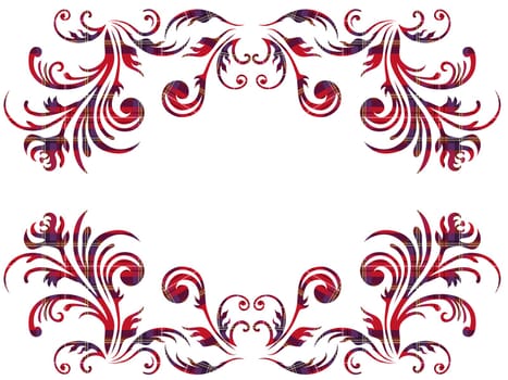 Floral elements using the Celtic ornament on a white background. Hand drawing vector illustration