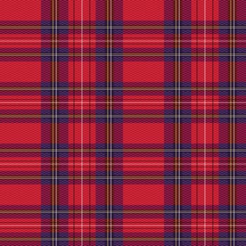 Rectangular seamless red vector pattern as a tartan plaid