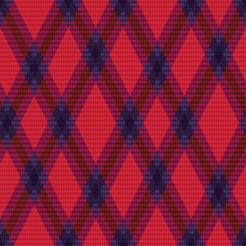 Rhombic seamless green and red vector pattern as a tartan plaid