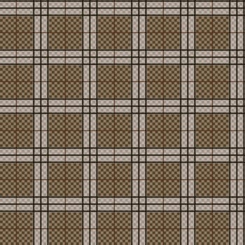 Seamless checkered shades of brown vector pattern as a tartan plaid