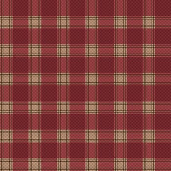 Seamless checkered shades of red and brown vector pattern as a tartan plaid