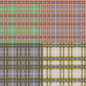 Four seamless checkered vector patterns in different tinctures