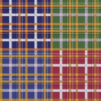 Four seamless checkered vector patterns in different tints