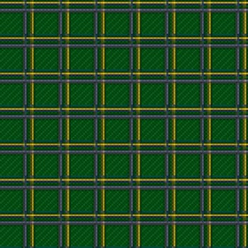 Tartan plaid fabric green checkered texture, seamless pattern