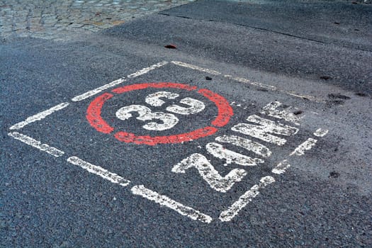 Speed limit on a road in the Harz National Park