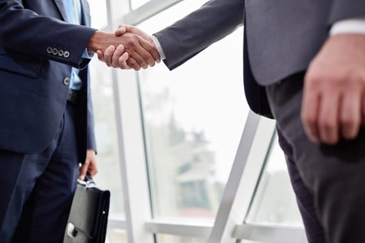 Hands of businessmen during handshake