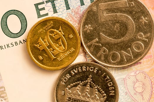 Swedish Currency Close Up