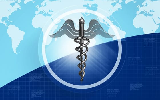 Digital illustration of Medical symbol in colour background