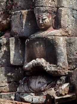 Details of asian temples ruins